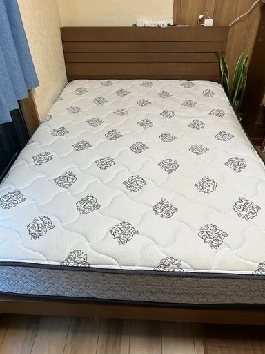 ダブルベッド＋マットレス LOWYA ベッド マットレス ダブル おしゃれ