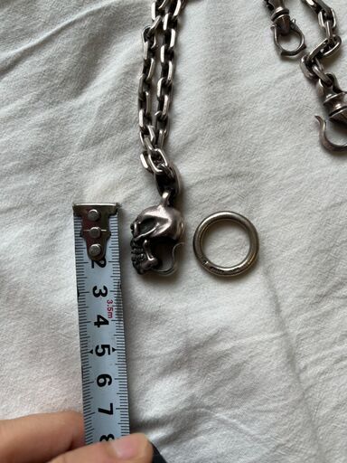 LSD ラウドスタイルデザイン□高蝶 スカルネックレス 45cm