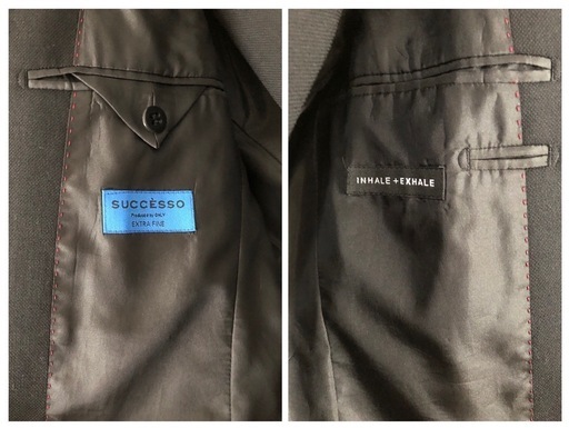 美品【INHALE EXHALE】スーツ INHALE EXHALE イタリア製ウール100