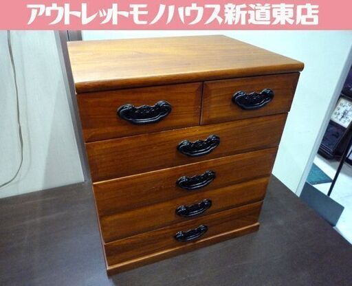 小物入れ 和箪笥調 引出し 5段 高さ 約40.5cm 中古 レトロ チェスト 小引出 札幌市東区 新道東店