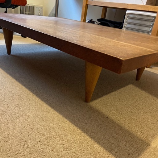 ザコンランショップ 木製 ガラスローテーブル 楕円 ザコンランショップ