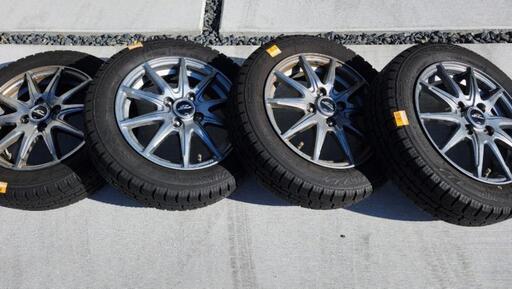 スタッドレスタイヤ155/65R14 75Qホイール付き4穴 14㌅アルミ