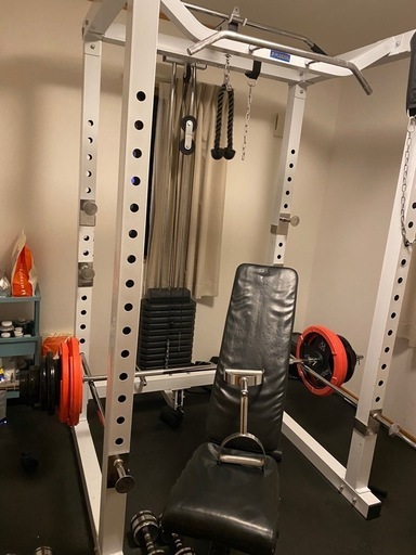 タフスタッフ パワーラック/ラットプル付 VANKOプレート/ダンベル