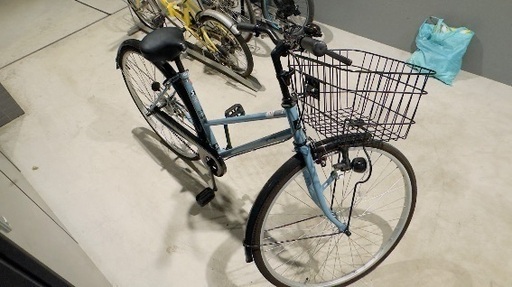 青 シティバイク 前かご付き 青自転車 前カゴ付き