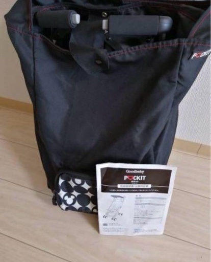 希少】国内最小 ベビーカー ポキット ミッキーマウス 収納バッグ付き 