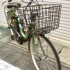 ☆ジモティ割あり☆ 軽快車 24インチ 若草色 クリーニング済み TJ1025