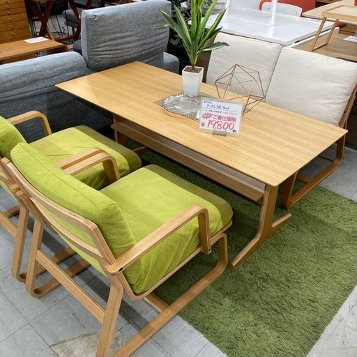 NITORI ニトリ リビング ダイニング セット テーブル チェア J6737 NITORI ニトリ ダイニングテーブルセット イス2脚付 オーク120