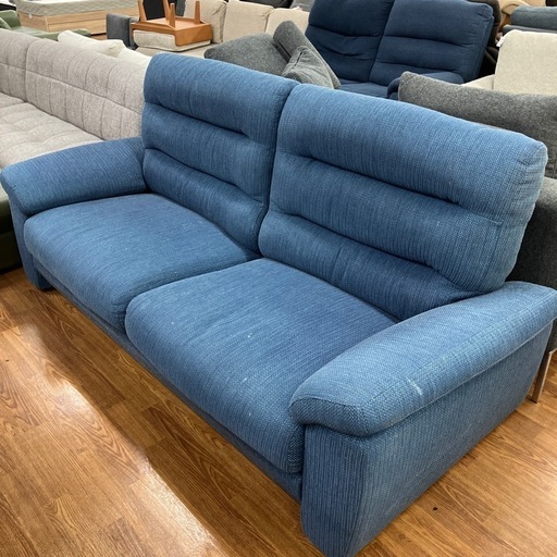 3人掛けソファ ニトリ ファブリック ブルー 16,500円