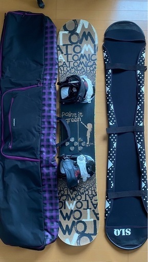 スノボード3点セット(アトミック、FLOW) Atomic スノーボード flux
