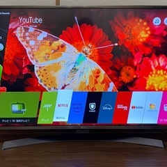 B090【4Kパネル,動画アプリ】43インチ液晶テレビ LG 43UJ6500