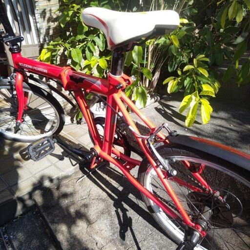 フェラーリ折り畳み自転車 20インチ/レッド赤 車・バイク・自転車