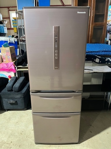 Panasonic 右開き冷蔵庫 315L 3ドア ブラウン