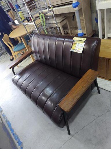 SALE‼️￥8,800(税込) 二人掛け ソファ オットマン付き ソファー 