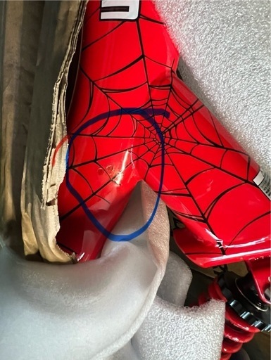 未使用品 MARVEL スパイダーマン子供自転車 16インチ 未使用品 MARVEL スパイダーマン子供自転車 16インチ フレームに