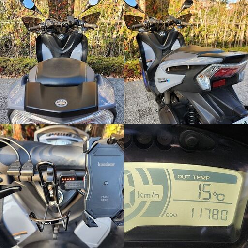 【普通免許仕様もOK】トリシティ155ABS 走行1.1万km台 グリップヒーター 自賠責 ETC ナックル＆レッグガード ロングスクリーン★TRIX★ 普通免許仕様もOK】トリシティ155ABS 走行1.1万km台 グリップヒーター