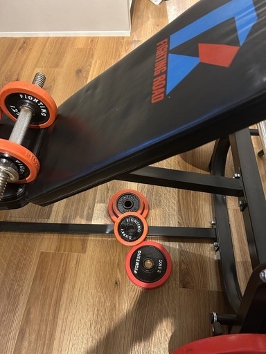 FIGHTING ダンベル バーベル セット トレーニングベンチ 