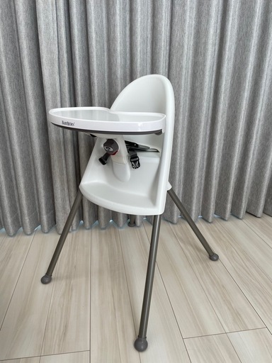 ベビービョルン ハイチェア ハーネス付 ホワイト/グレー オマケ付き