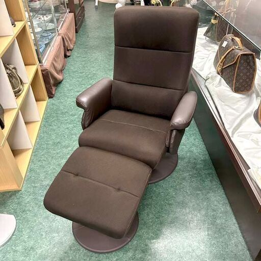 ニトリ/NITORI リクライニング式パーソナルチェア オットマン付き ブラウン 札幌 東区 店頭引き取り歓迎