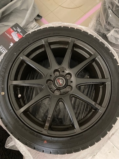 スタッドレス4本ホイール付き215 45 17インチ (ちあり) 富山のタイヤ 