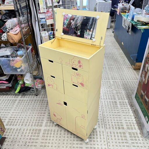スヌーピー 3段チェスト ピンク 小物入れ デスク周り インテリア - 【パーフェクトワールドトーキョー】- プレゼント＆ギフトのギフトモール
