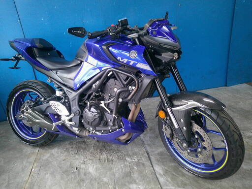 YAMAHA MT-25 黒/青 エンジン始動動画 自賠責保険で乗れます 半額配送