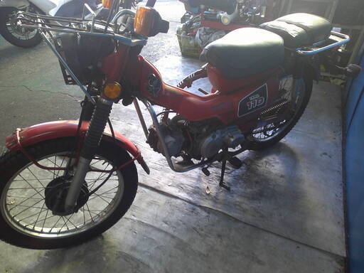 HONDA CT110ハンターカブ 赤 格安提供車 エンジン始動動画 半額配送