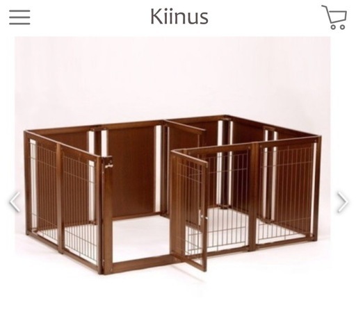 Kiinus キーヌス木製ペット家具専門店　ペットサークル屋根付き