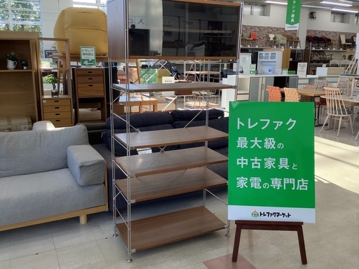 【トレファクマーケット千葉おゆみ野店】ご来店いただける方限定！無印良品 (ムジルシリョウヒン) ユニットシェルフ ブラウン×シルバー 2枚扉 ハイタイプ のご紹介です！