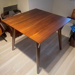 【組み立て簡単】ニトリ　ダイニングテーブル　フィルン　ブラウン80×80 ニトリ 幅80cm ダイニングテーブルセット3点セット(DTフィルン