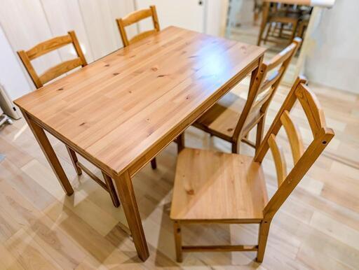 Jokkmokk ダイニングテーブル5点セット（IKEA） 新入荷！イケア IKEA