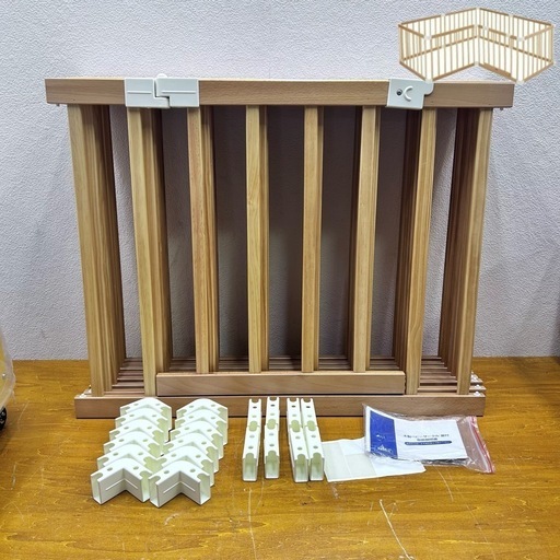 5162【美品】KATOJI 木製ベビーサークル 扉付き カトージ 木製ベビー