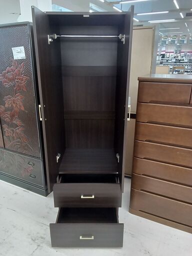 ☆ジモティ割あり☆ NITORI ワードローブ ダークブラウン W59×D55×H180 