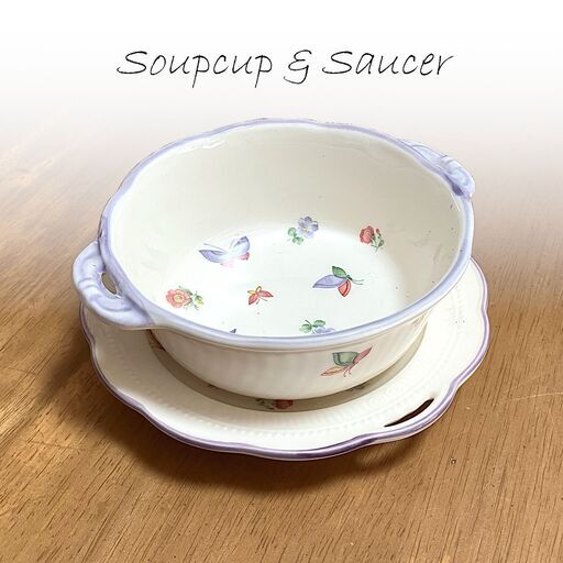【絵柄つき】スープカップ＆ソーサー（５組セット）