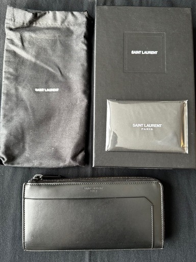 SAINT LAURENT PARIS 長財布 レザー 黒