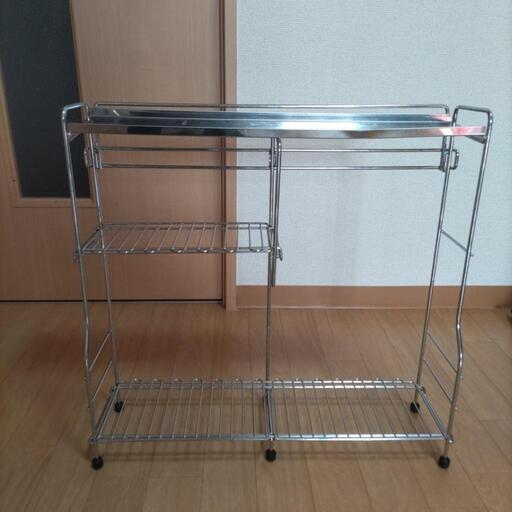 【ニトリ】コンロ横ラック　調味料ラック　スチール　ステンレス