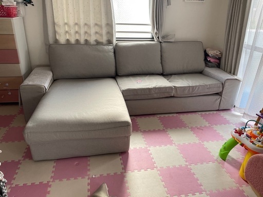 大塚家具 3人掛けソファ イブ グレー ソファ 185cm ソファ 3人掛け