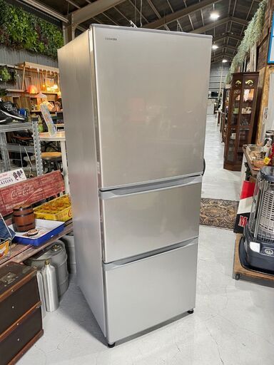☆TOSHIBA☆ 東芝 3D冷蔵庫 GR-M33S 2019年 330L シルバー 右開き 幅 