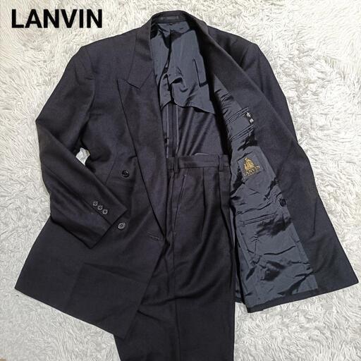 ランバン ブラックフォーマルスーツセットアップ ダブルブレスト 
