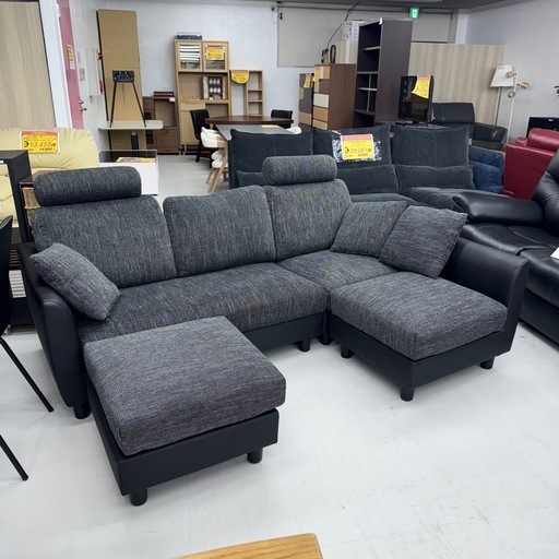 LOWYA ロウヤ 3人がけソファ オットマン付 mscrn776様専用【美品 LOWYA ロウヤ 3人がけソファ オットマン付 mscrn776様専用【美品