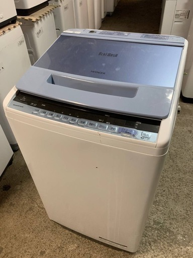 中古 7.0kg 全自動洗濯機 ビートウォッシュ 日立 BW-V70C 2019年製造 送風