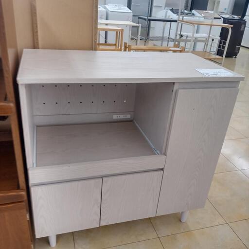 リユースのサカイ栃木店☆ジモティ割あり☆ レンジ台 ホワイト W80×D45 