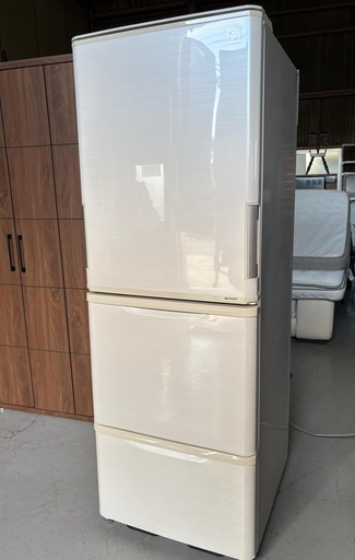 SHARP シャープ 冷蔵庫 ファミリー 3ドア 350L 両方開き SJ-PW35B-C
