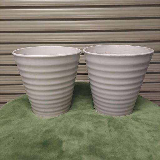 胡蝶蘭の鉢　2つセット　陶器　植木鉢