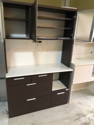 ☆ジモティ割あり☆ ベガコーポレーション 食器棚 ブラウン H182×W90