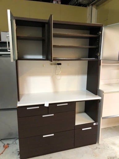 ☆ジモティ割あり☆ NITORI レンジボード ダークブラウン H200×D50.5