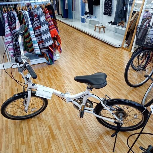☆ジモティ割あり☆ 自転車 一般 20インチ 白 クリーニング済み TJ8944