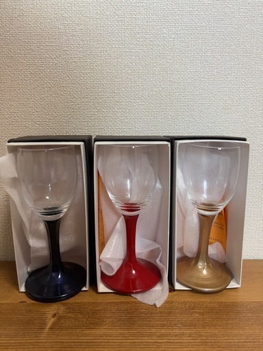ワイングラス 漆グラス うるしグラス すいとうよ 3個セット 箱と説明書付き
