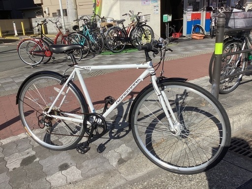 ♪ジモティー特価♪シマノ製外装６段変速・ＬＥＤオートライト付き　クロスバイク型中古自転車 ♪ジモティー特価♪シマノ製外装6段変速・LEDオートライト付き