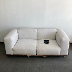 ☆ジモティ割あり☆ 2人掛けソファ 悪い ホワイト H74×D70×W120 クリーニング済み HJ5551