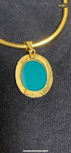 k18 750刻印 カメオ石ペンダントトップ ネックレス ゴールド 18金